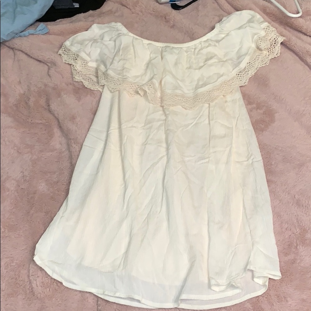 white off the shoulder dress